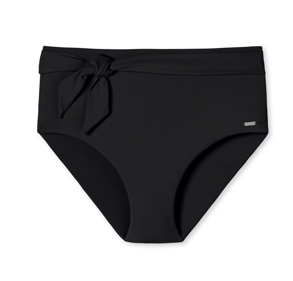 Schiesser - Bikinislip met hoge taille gevoerd bindceintuur zwart – California Dream