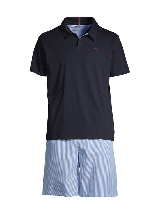 Tommy Hilfiger - Pyjama met Poloshirt - Donkerblauw