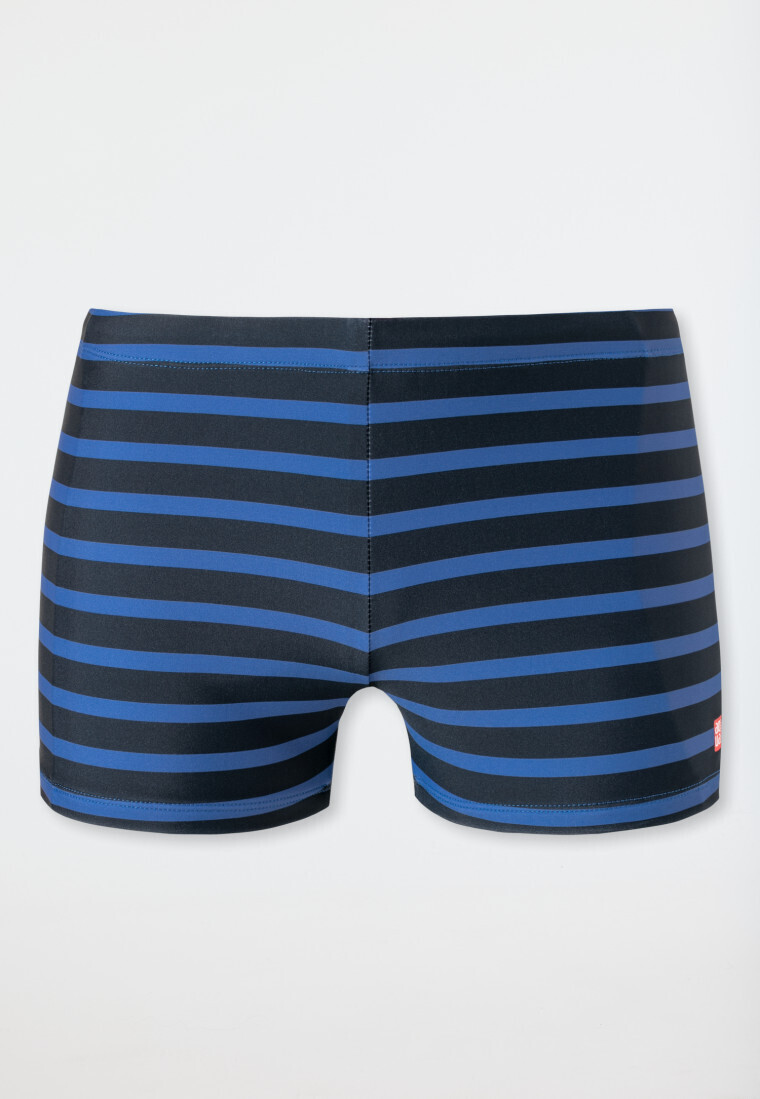 Schiesser - Retro zwemshort SPF40+ - Donkerblauw Gestreept