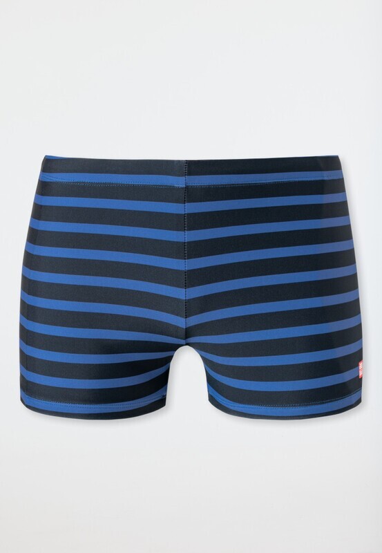 Schiesser - Retro zwemshort SPF40+ - Donkerblauw Gestreept