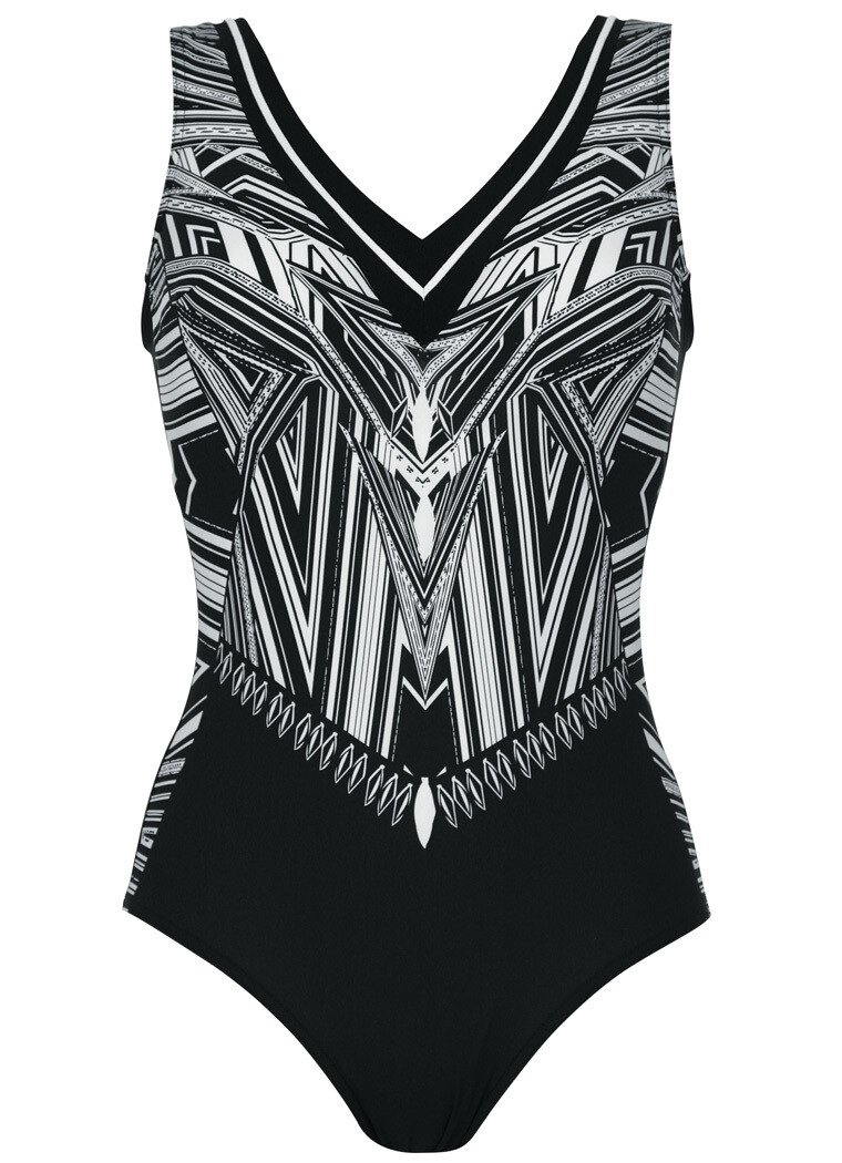 Sunmarin - Badpak - zwart met print