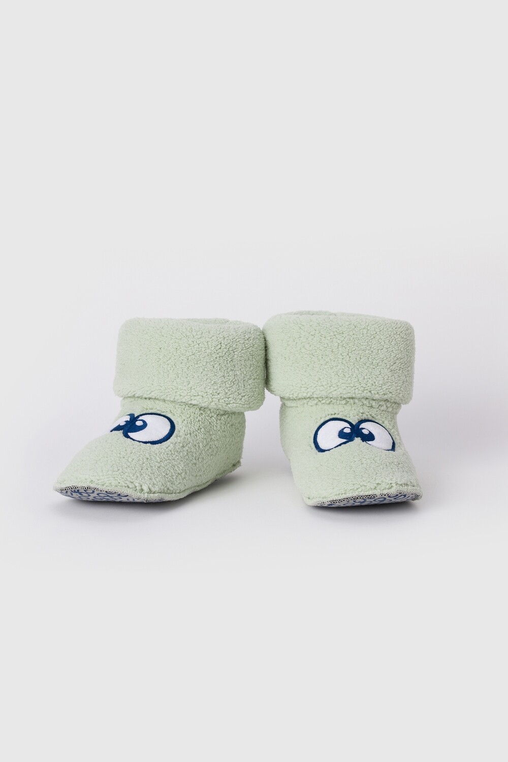 Woody - Pantoffels met oogjes - Muntgroen