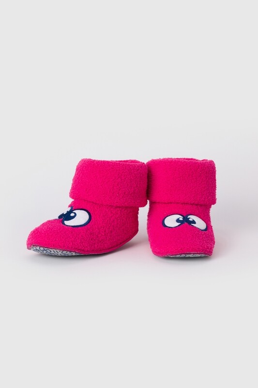Woody - Pantoffels met oogjes - Fuchsia
