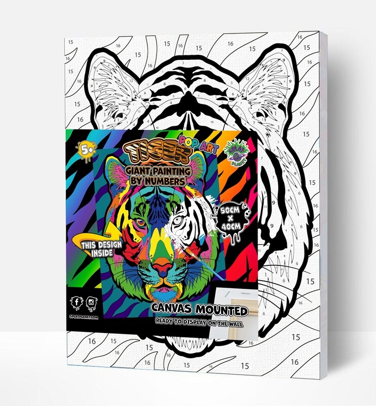 Paint By Numbers - Op Canvas - Tijger
