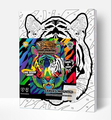 Paint By Numbers - Op Canvas - Tijger