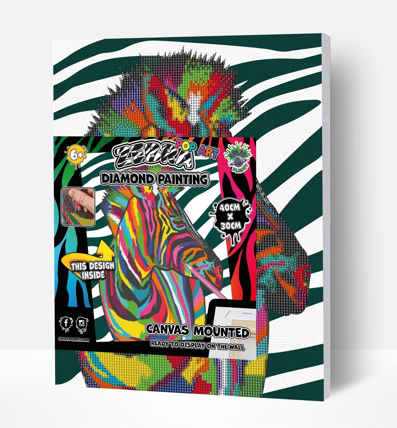 Diamond Painting - Op Canvas - Zebra