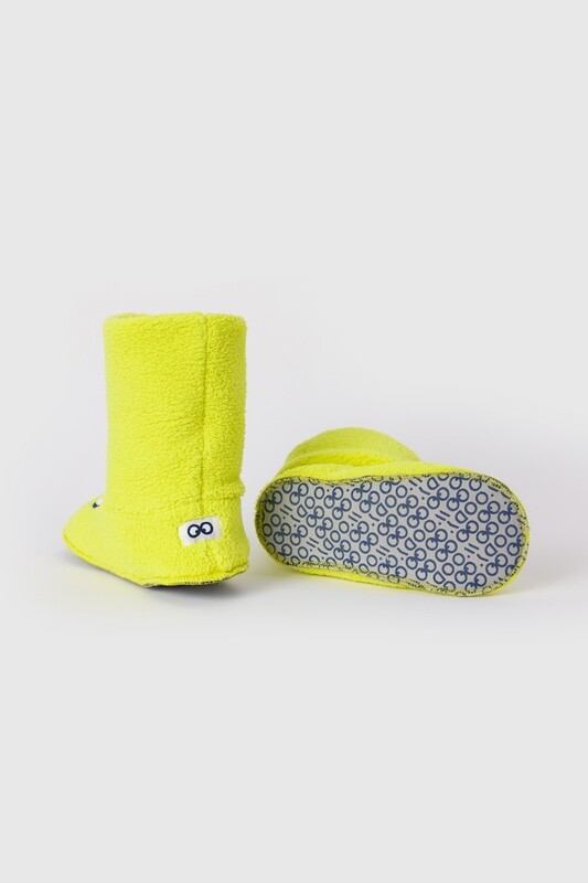 Woody - Pantoffels met oogjes - Limoengeel