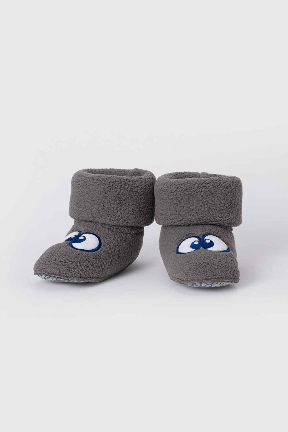 Woody - Pantoffels met oogjes - donkergrijs