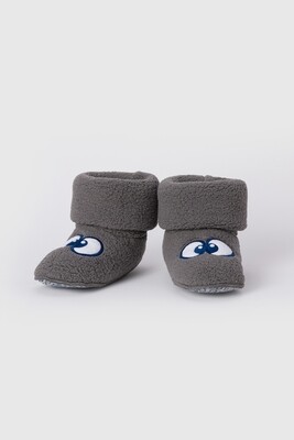 Woody - Pantoffels met oogjes - donkergrijs