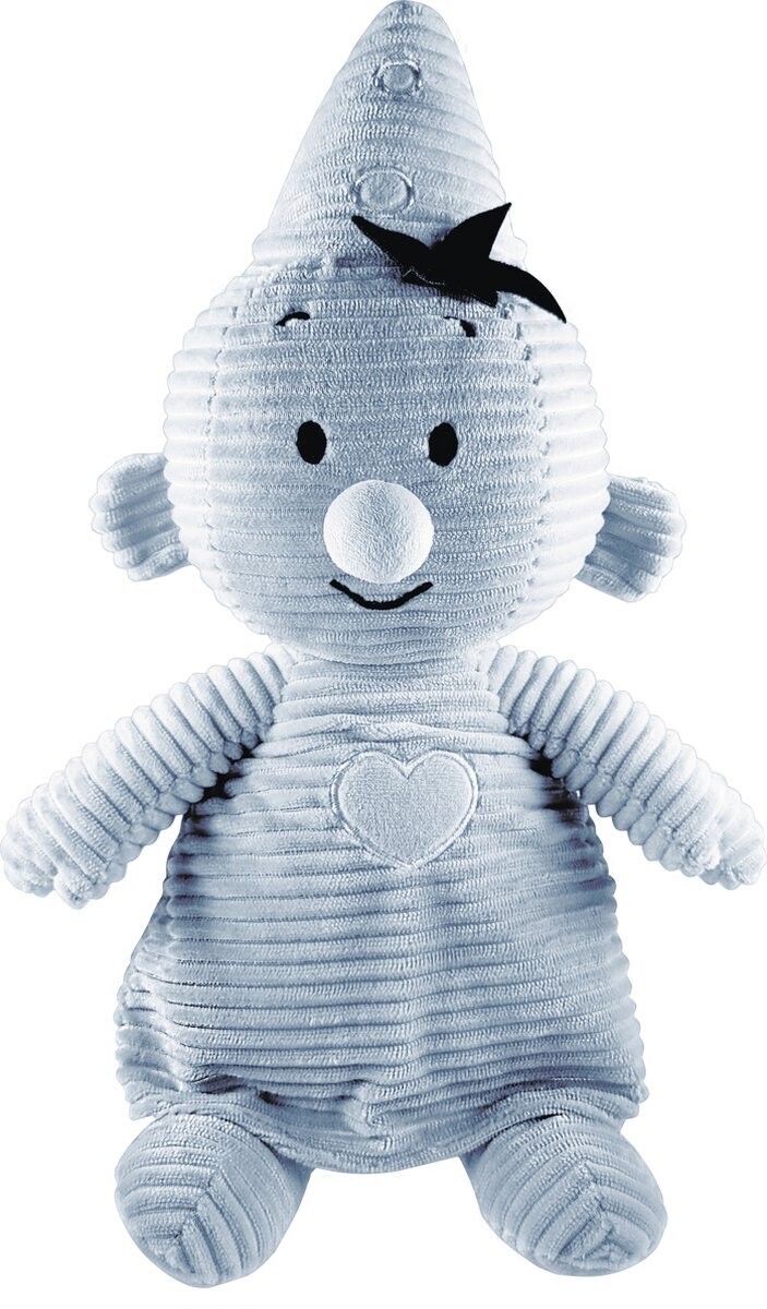 Bumba -  zachte blauwe Corduroy pluche knuffel - 35 cm