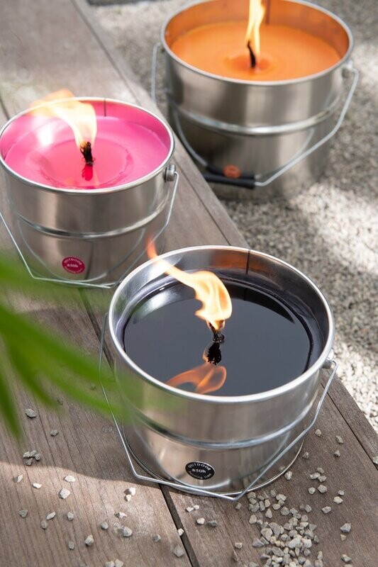 J-Line - Buitenkaars | kaarswas | fuchsia | 19.5x19.5x (h)13.5 cm