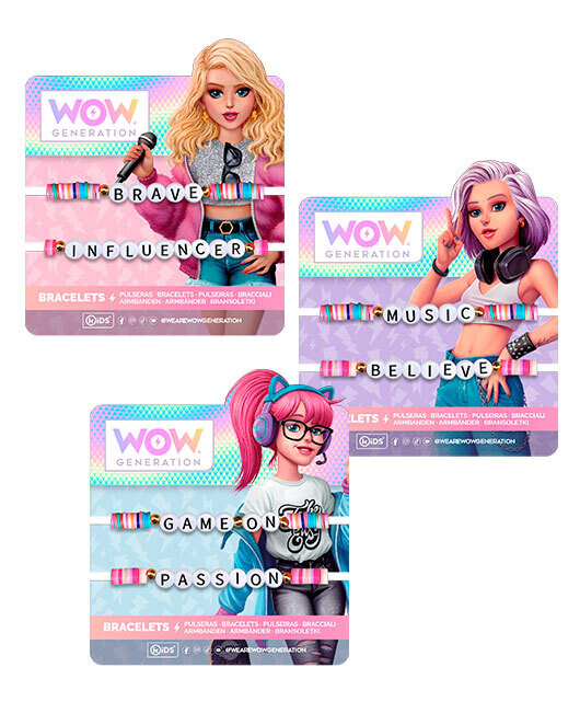 WOW Generation - 2 kleurrijke boodschap armbanden