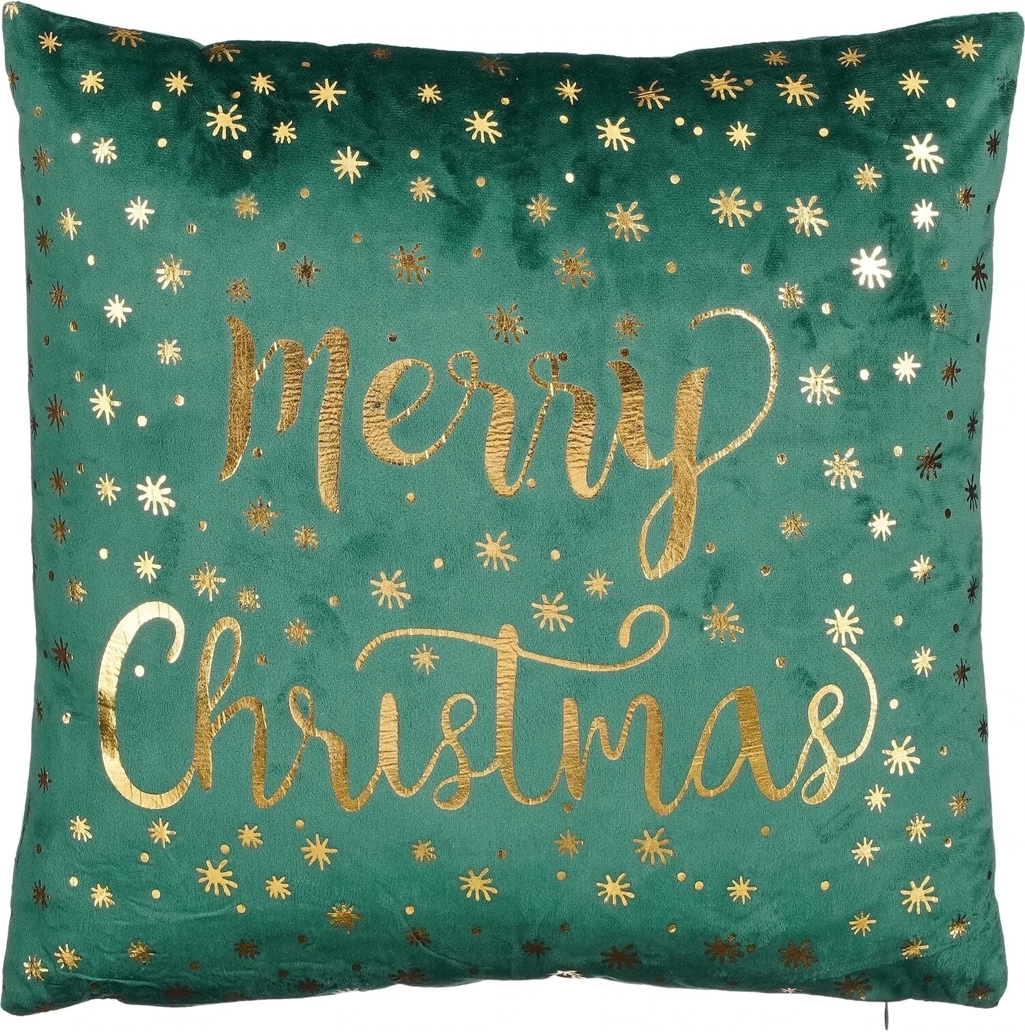 Kerst - Kussen Merry Christmas &quot;In The Mood&quot; - groen - 40x40x10cm