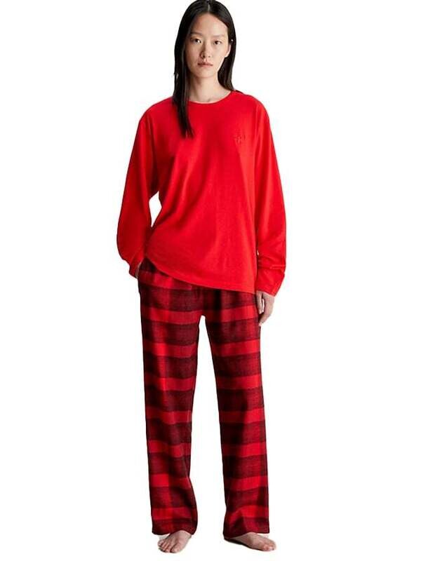 Calvin Klein - Dames Pyjama Flanel - Rood