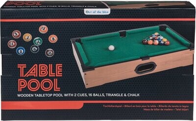 Mini pooltafel - Tafelmodel - 52 x 31 x 10 cm  - Houten pooltafel