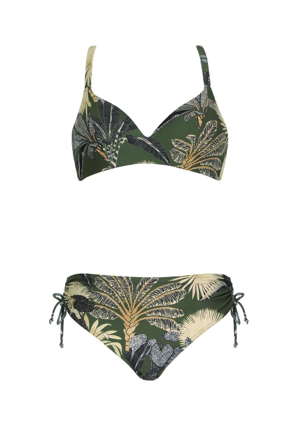 Sunflair - Bikini - Groen met Bladermotief