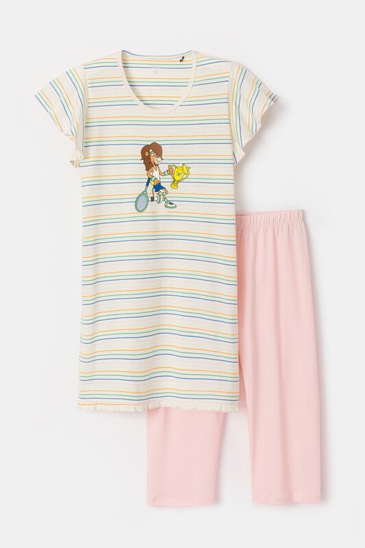 Woody - Meisjes/Dames Pyjama - Multicolor