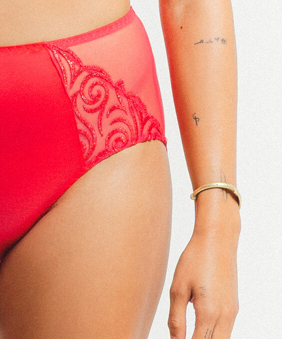 Louisa Bracq - Maxi Slip &quot;Tribal&quot; - Hibiscus