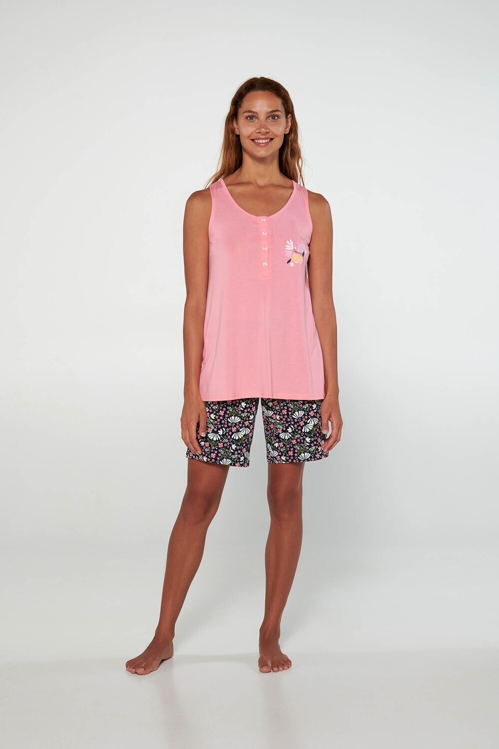 Vamp - Damespyjama - Pink Geranium - 50% katoen/50% modal