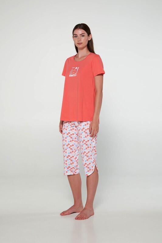 Vamp - Pyjama - Coral Berry - 100% katoen
