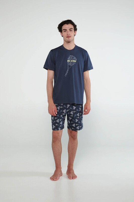 Vamp - Herenpyjama - Gray Ombre - 100% katoen