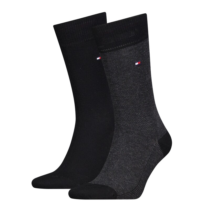 Tommy Hilfiger - 2 paar Herenkousen - Zwart