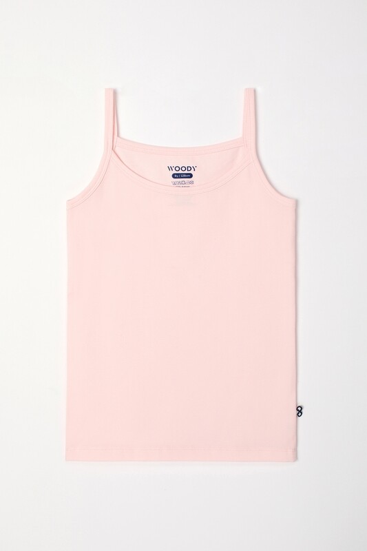 Woody - Meisjes Singlet - Lichtroze