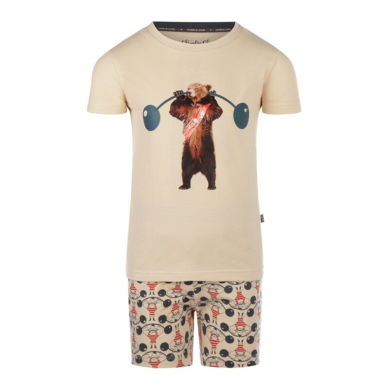 Charlie Choe - Boys Short Set - Cream