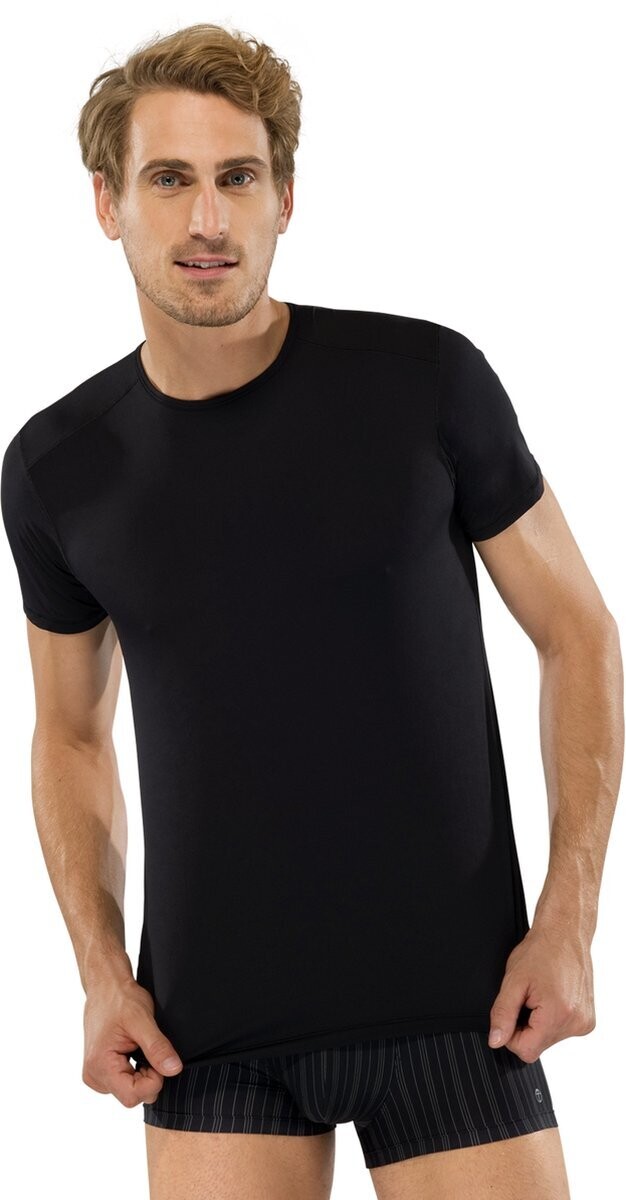Schiesser - Selected Premium - Tactel/Microfiber - TShirt - zwart