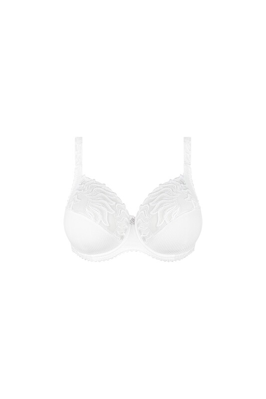 Louisa Bracq – Full Cup Bra “Esperanza” – White | Elegant Underwired Bra with Embroidery