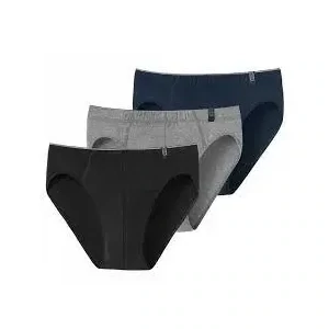 Schiesser - 3-pack Supermini Slip - Grijs/Donkerblauw/Zwart