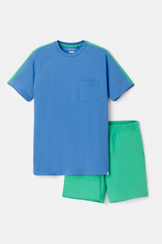 Woody - Jongens/Heren Pyjama - Blauw