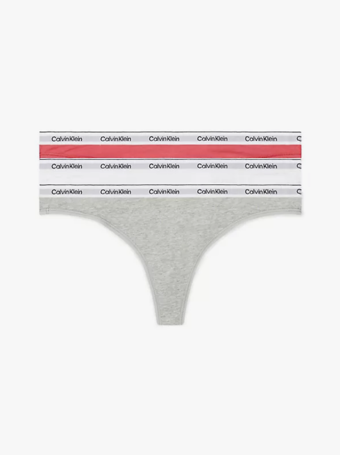 Calvin Klein - 3-pack Strings - Roze/Wit/Grijs