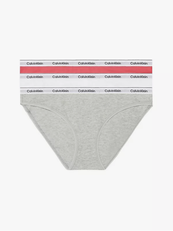 Calvin Klein - 3-pack Damesslips - Roze/Wit/Grijs