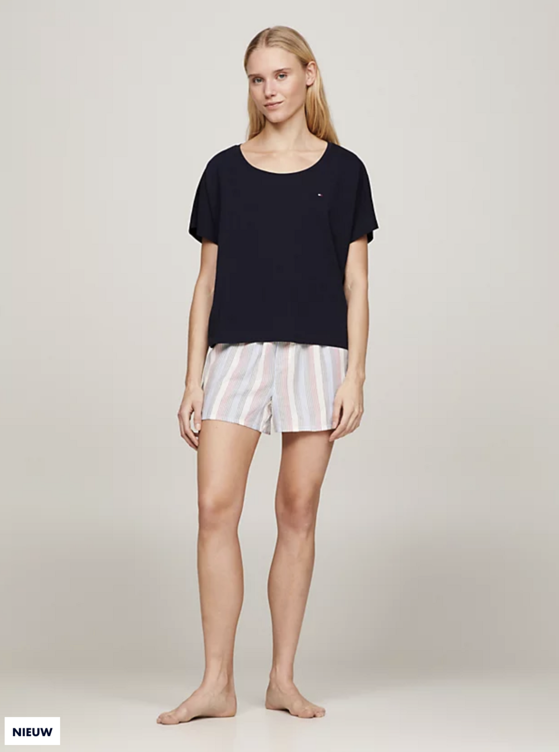 Tommy Hilfiger - Original pyjamaset met T-shirt en shorts- Donkerblauw