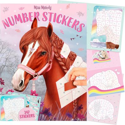 Miss Melody  - nummer stickers - stickerboek