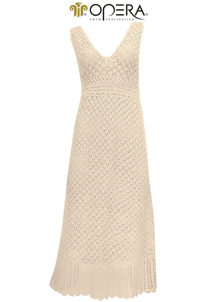 Opera - Gehaakte Boho Jurk - Ecru