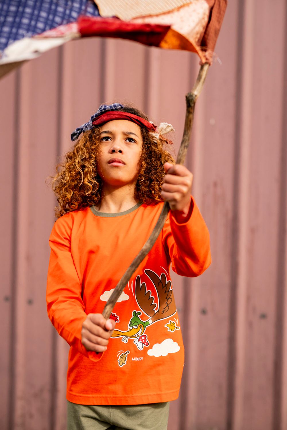 Woody - Jongens Pyjama - Oranje