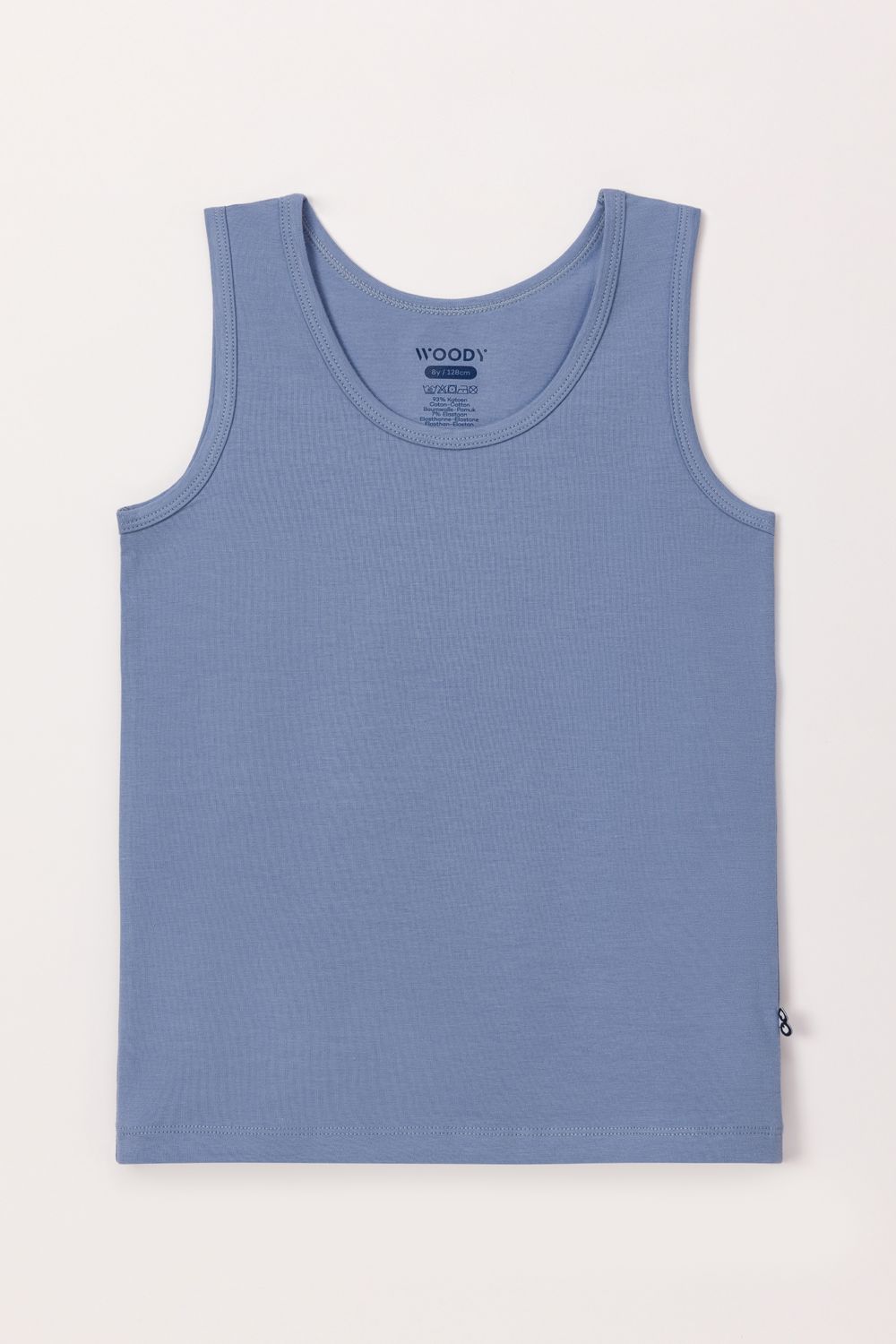 Woody - Jongens Singlet - Jeansblauw