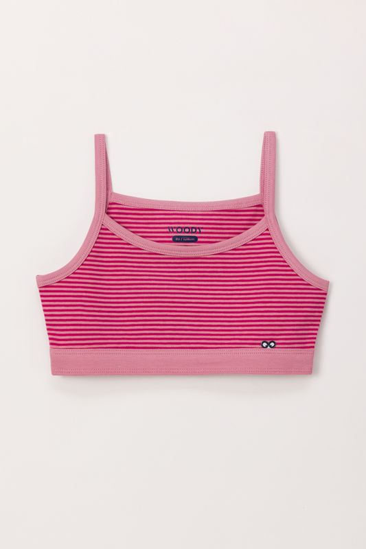 Woody - Topje - Roze Gestreept