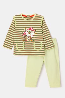 Woody - Baby Meisjes Pyjama - Multicolor Gestreept