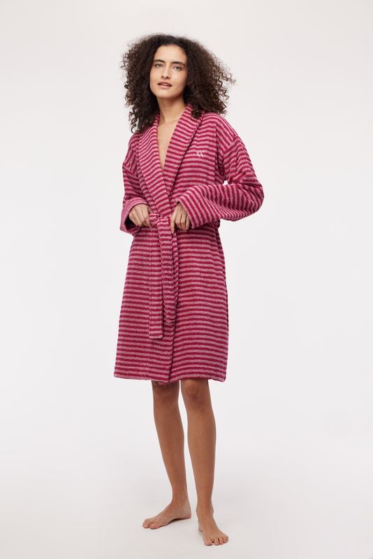 Woody - Dames Badjas, roze streep