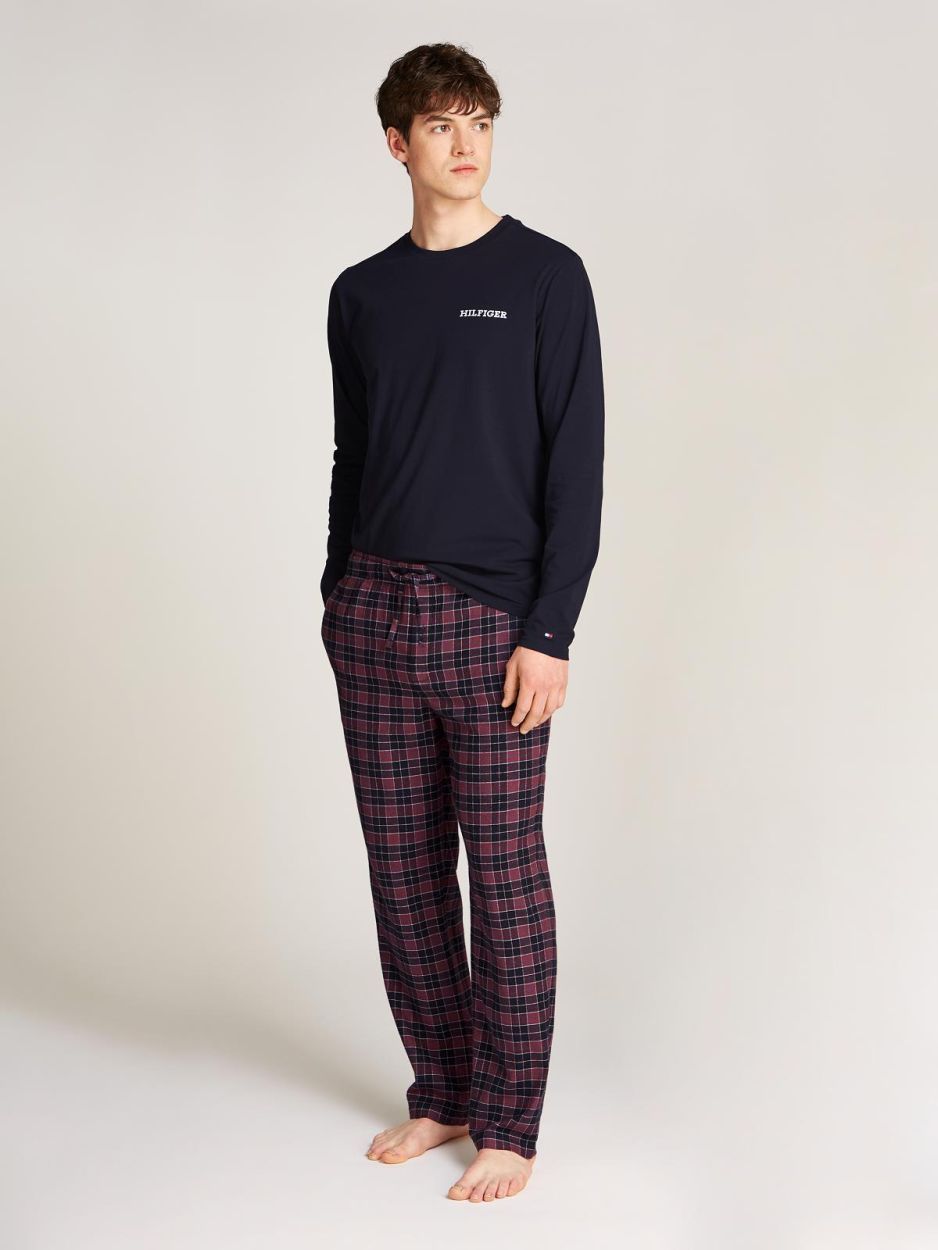 Tommy Hilfiger -  Flanel pyjamaset  - Desert Sky/Prince of Whales Check