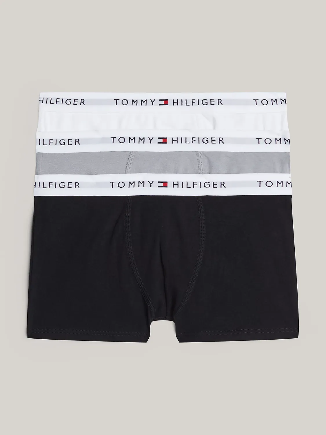 Tommy Hilfiger - 3-Pack Jongens Boxers - Zwart/Grijs/Wit
