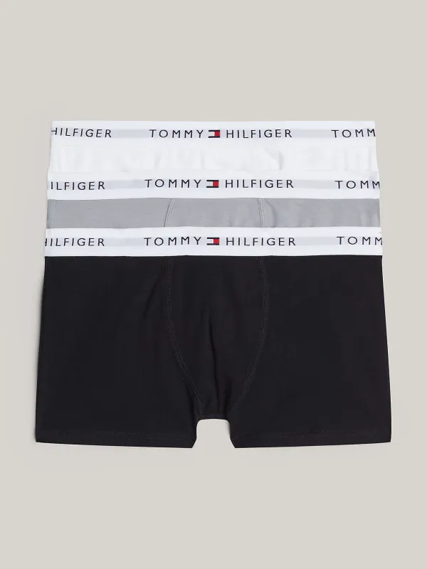 Tommy Hilfiger - 3-Pack Jongens Boxers - Zwart/Grijs/Wit