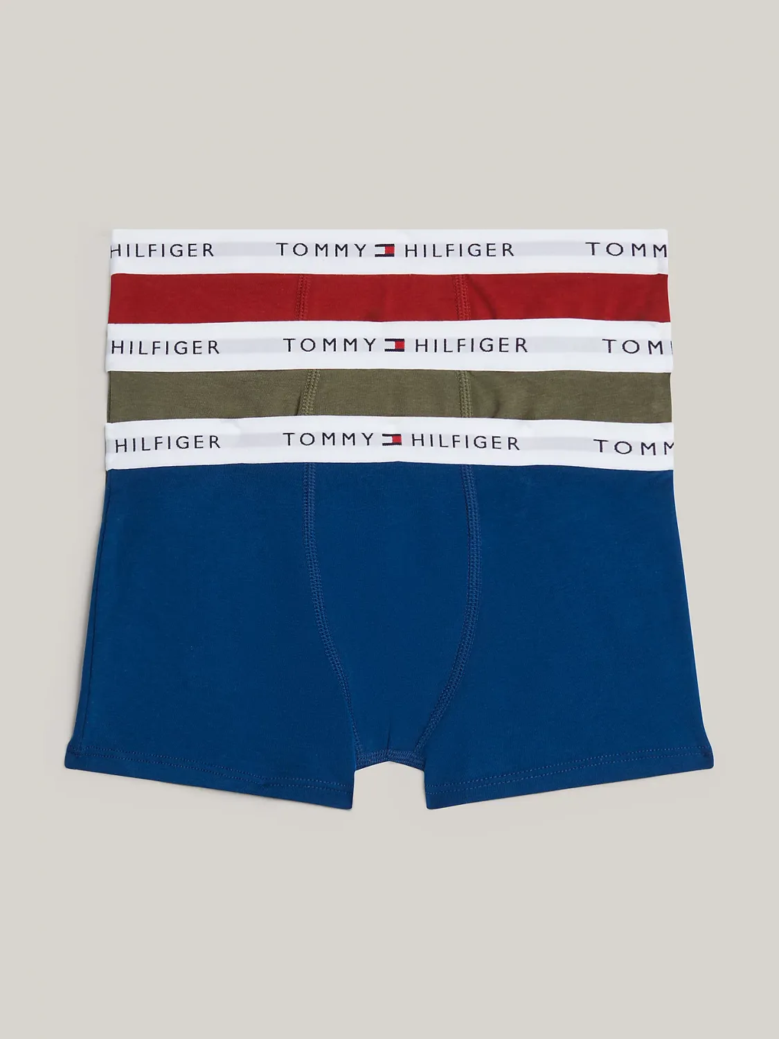 Tommy Hilfiger - 3-Pack Jongens Boxers - Olive/Indigo/Magma