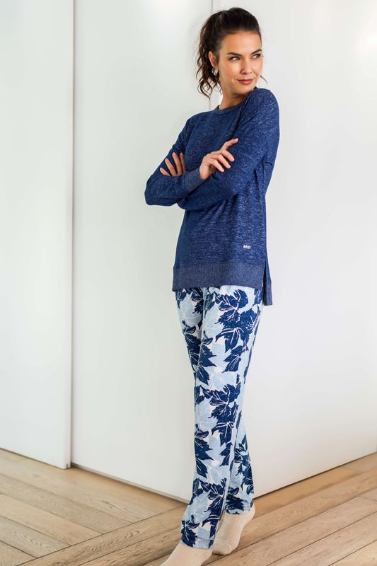 Barandi - Zachte pyjama / loungewear - 80% viscose - Blue Kobalt
