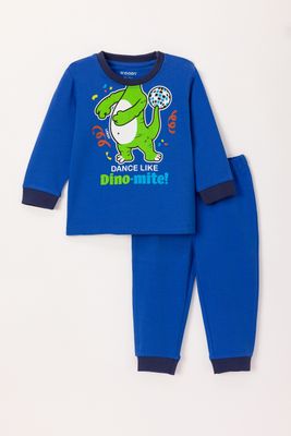 Woody - Jongens Pyjama - Hoogblauw Dino