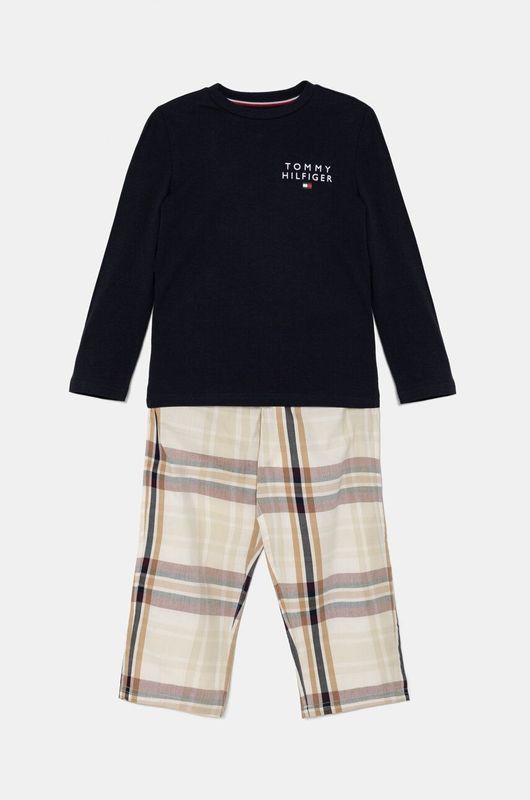 Tommy Hilfiger - Jongens Pyjama - Donkerblauw T-Shirt/Gestreepte Broek