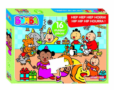 Bumba - Puzzel met 16 stukjes - Hiep Hiep Hiep Hoera